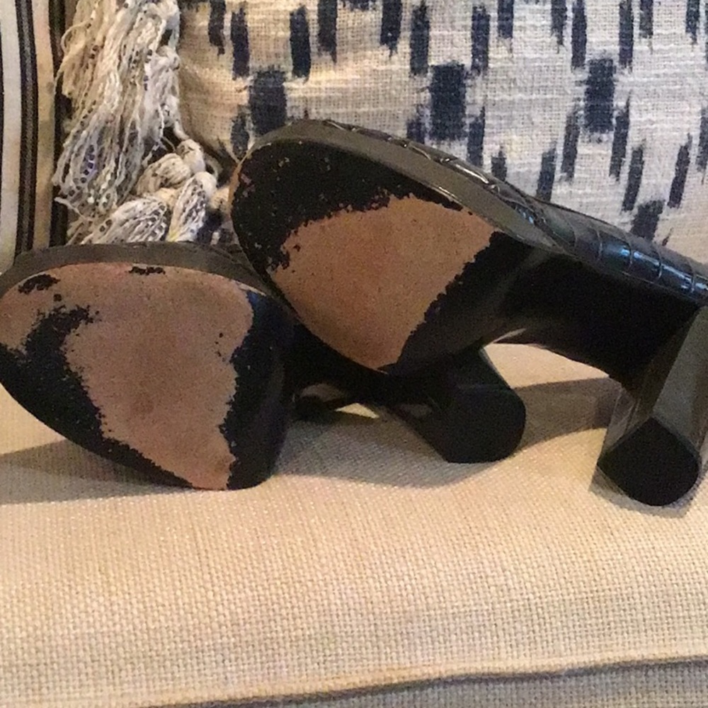 COACH Leather Peeptoe Pumps - Picture 6 of 9
